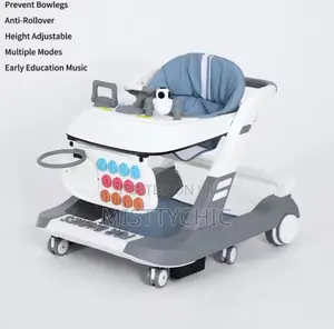 Stroller Walker With Fully Padded Seat and Silent Wheel Brakes