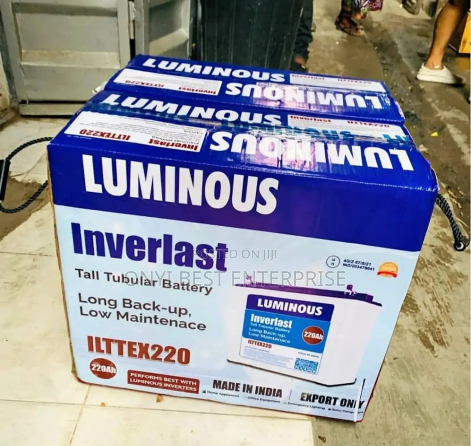 Luminous Inverlast Battery 220ah-12v New