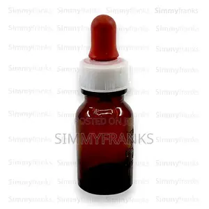 Amber Dropping Bottle With Red Head