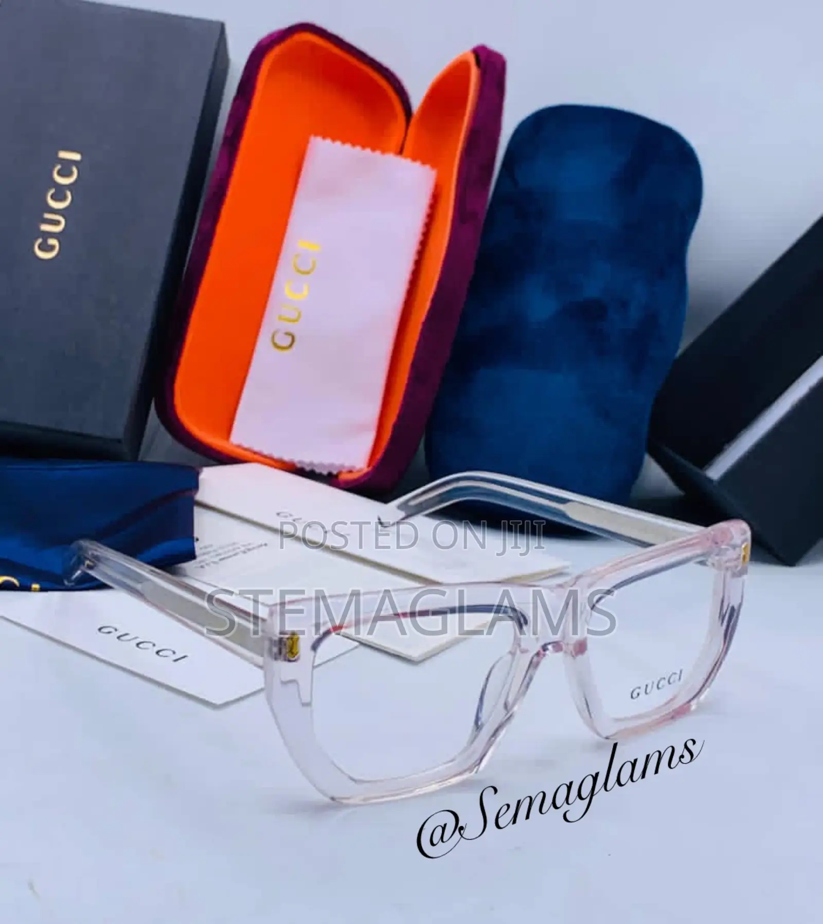 Gucci Plastic Square-Shaped Frame Glasses