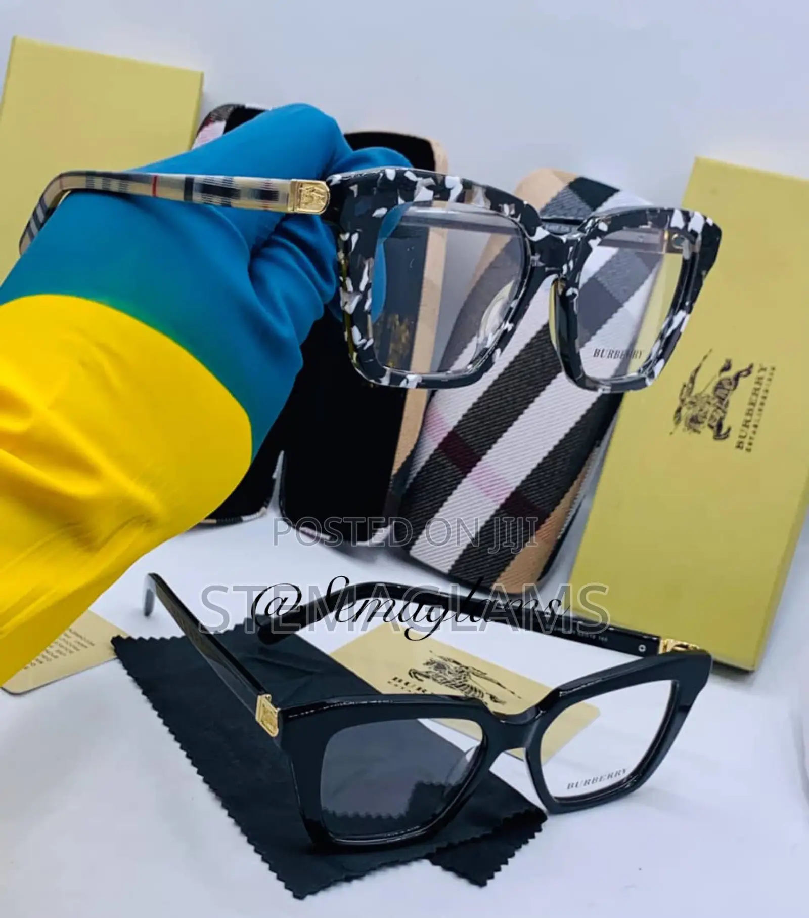 Burberry Unisex Square Optical Frame Glasses