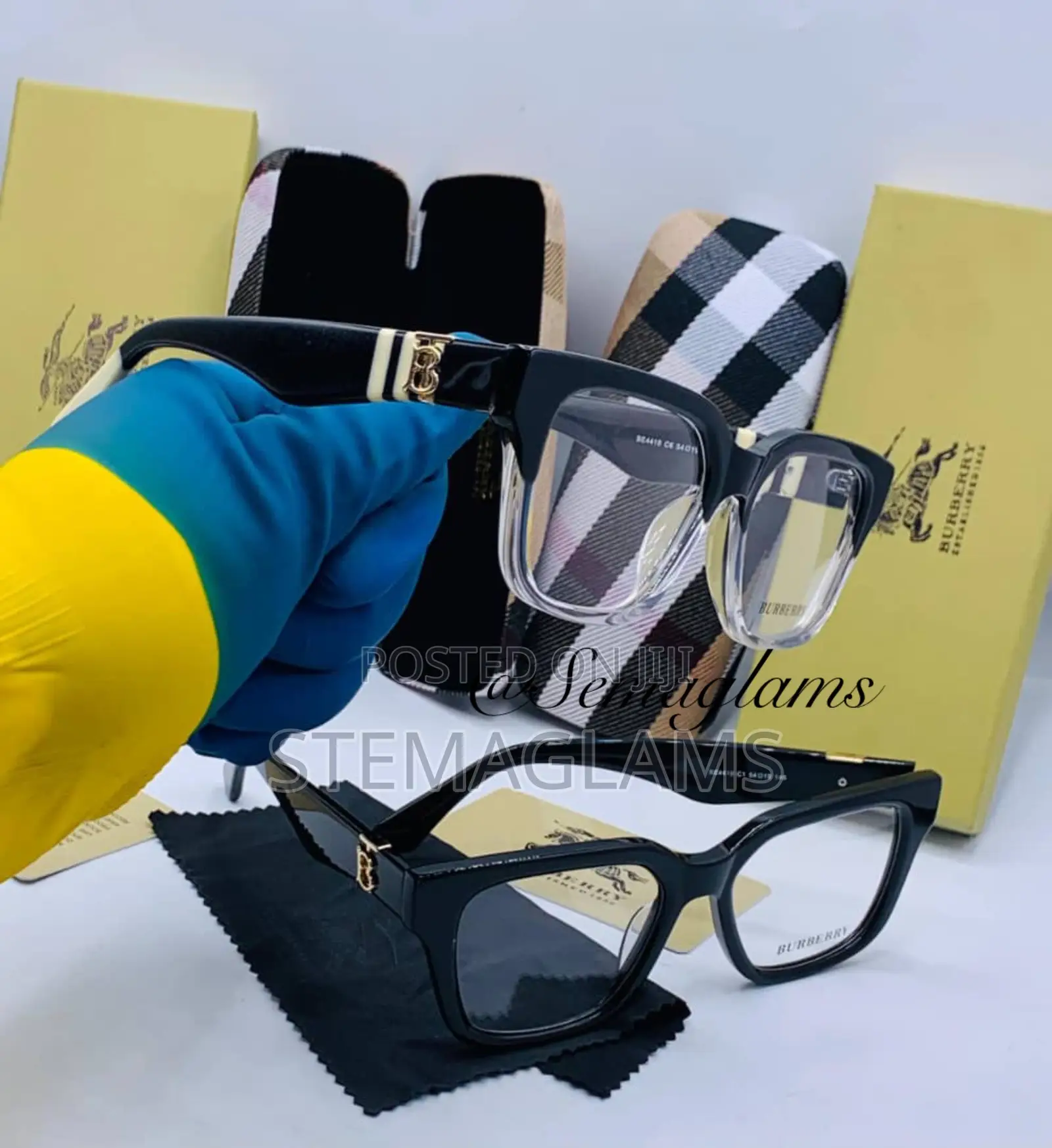 Burberry Unisex Square Optical Frame Glasses