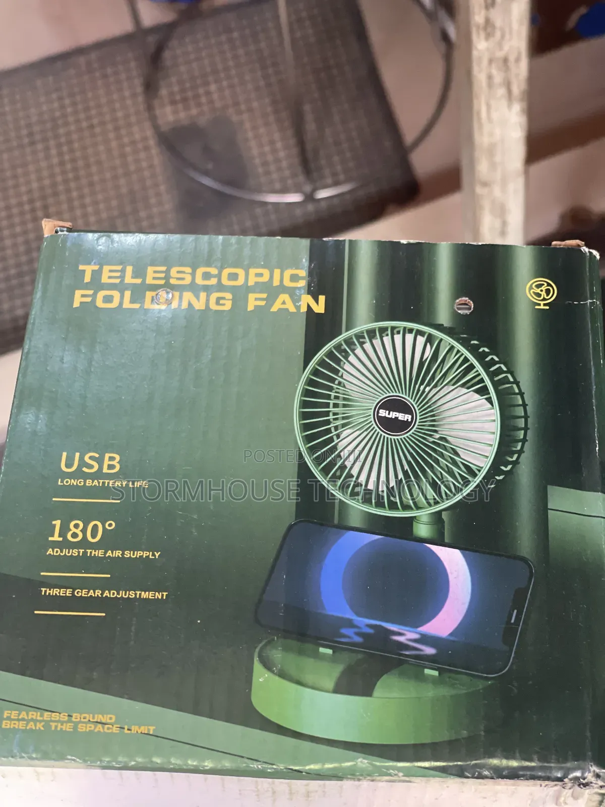 6" Extendable Rechargeable Fan