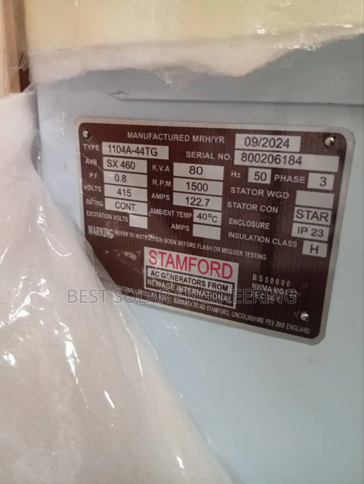 80kva Soundproof Generator (Parkins)