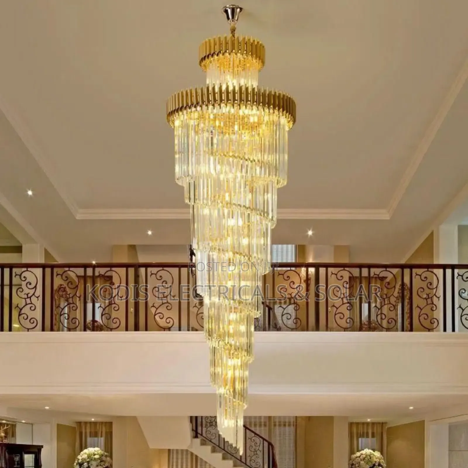 Staircase Chandelier Crystal Drop Lightings