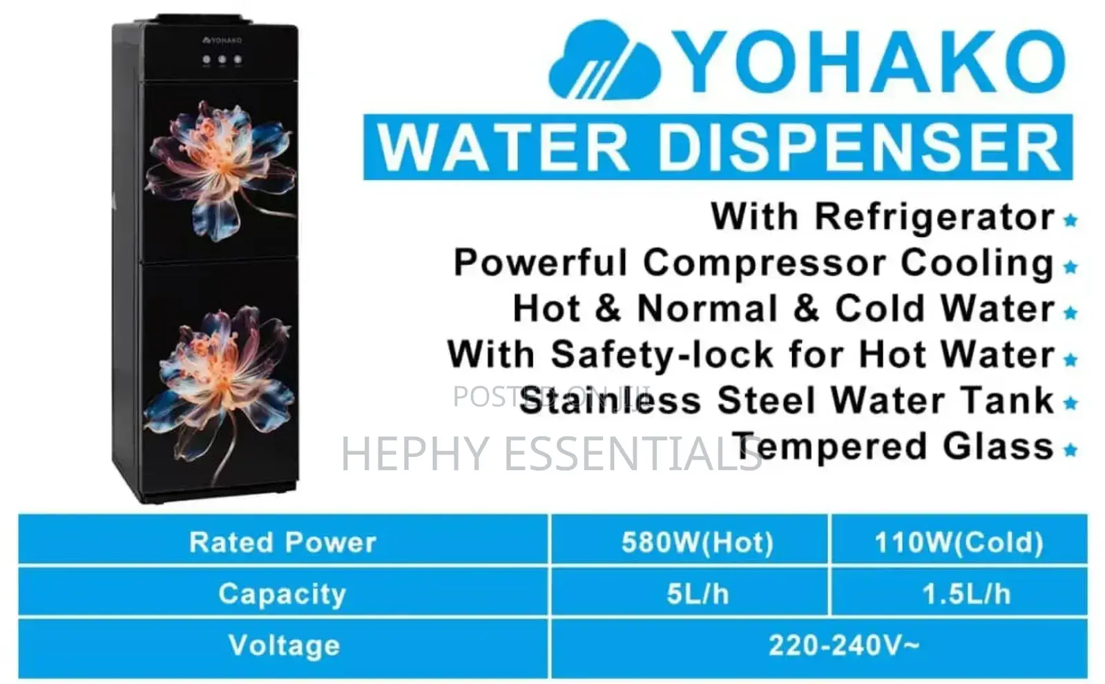 Water Dispenser for Hof and Cold Temperatures