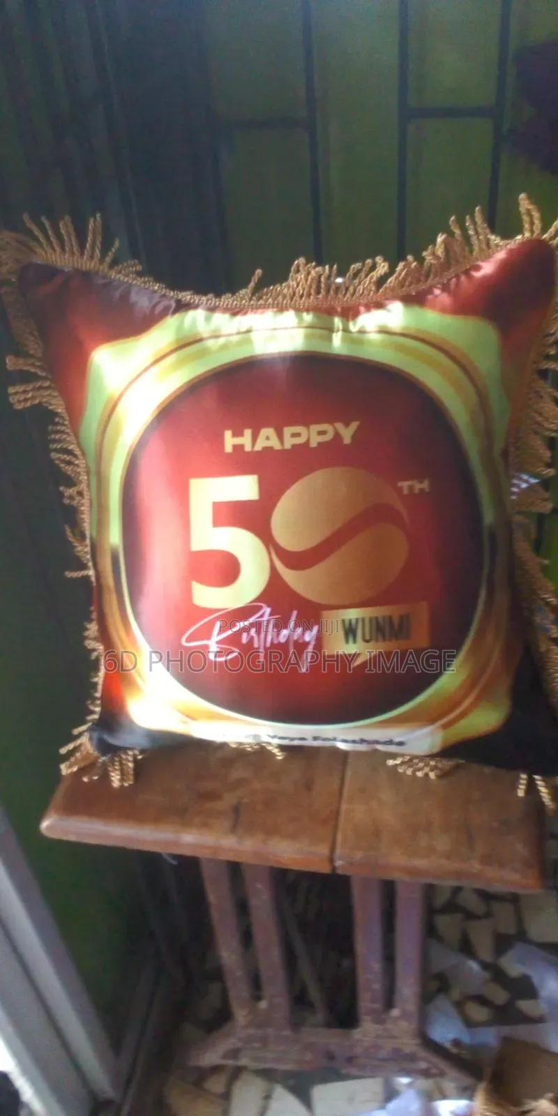 18 by 18 Customize Throw Pillow With Fringes