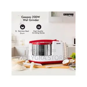 Geepas Wet Grinder Stainless Steel Drum Grinding Stone Blender