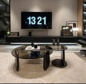 Accent Center Table With Two Sides Stool