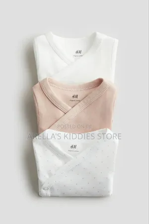 H & M 3-Pack Wrapover Bodysuit