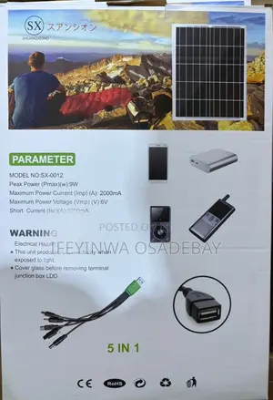 Solar Panel With Multiple Plugs