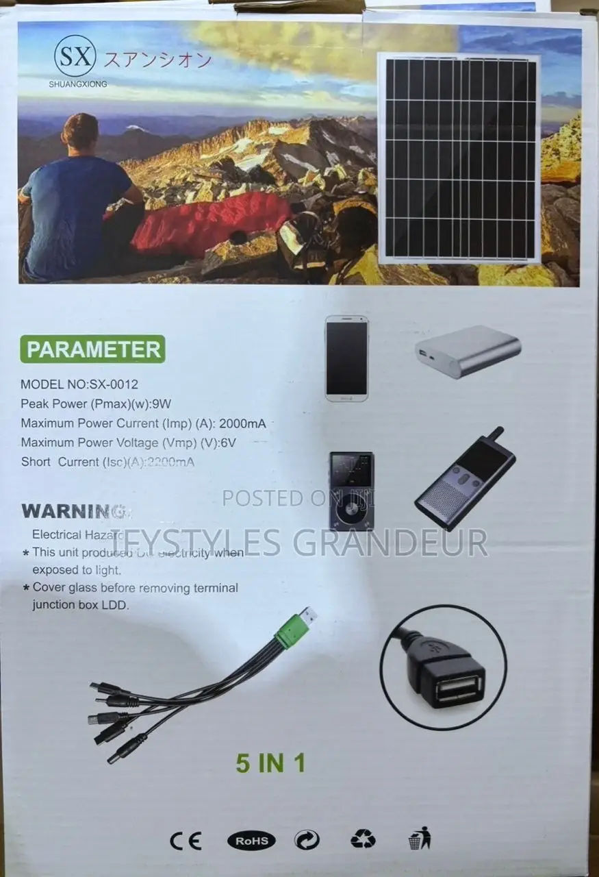 Solar Panel With Multiple Plugs