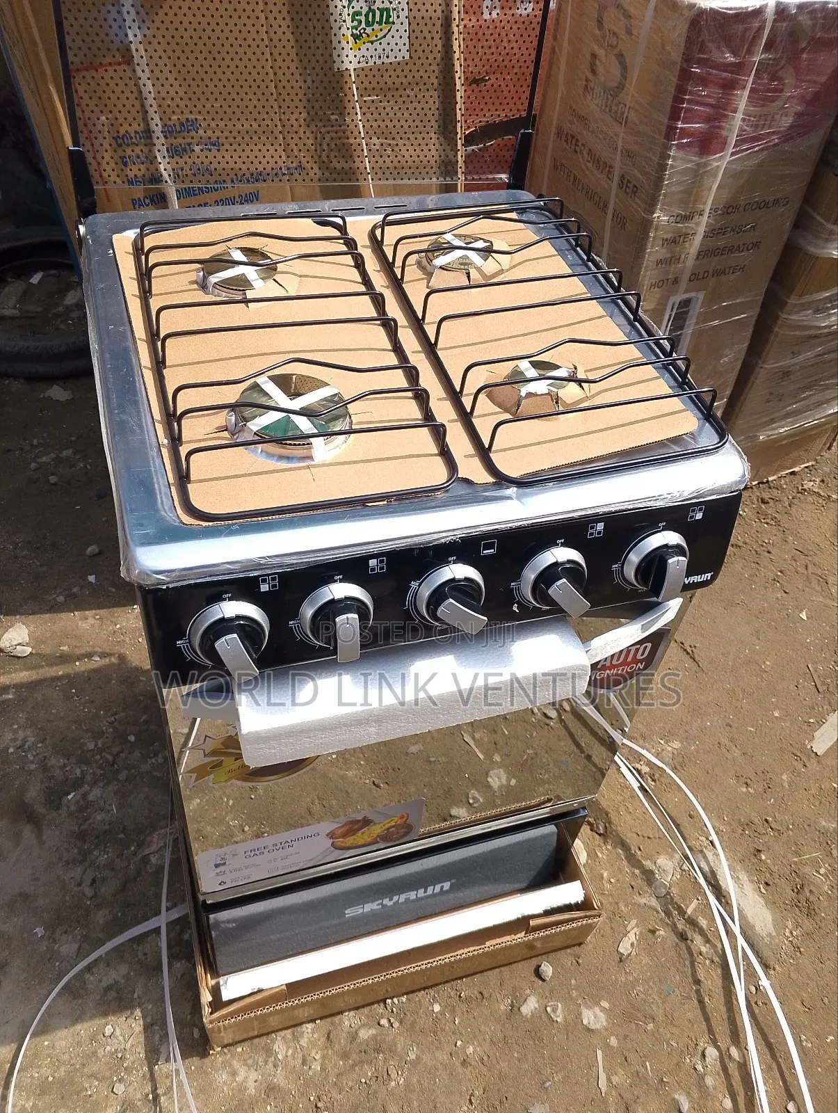 Skyrun Standing Gass Cooker 4 Burner All Gass Automatic