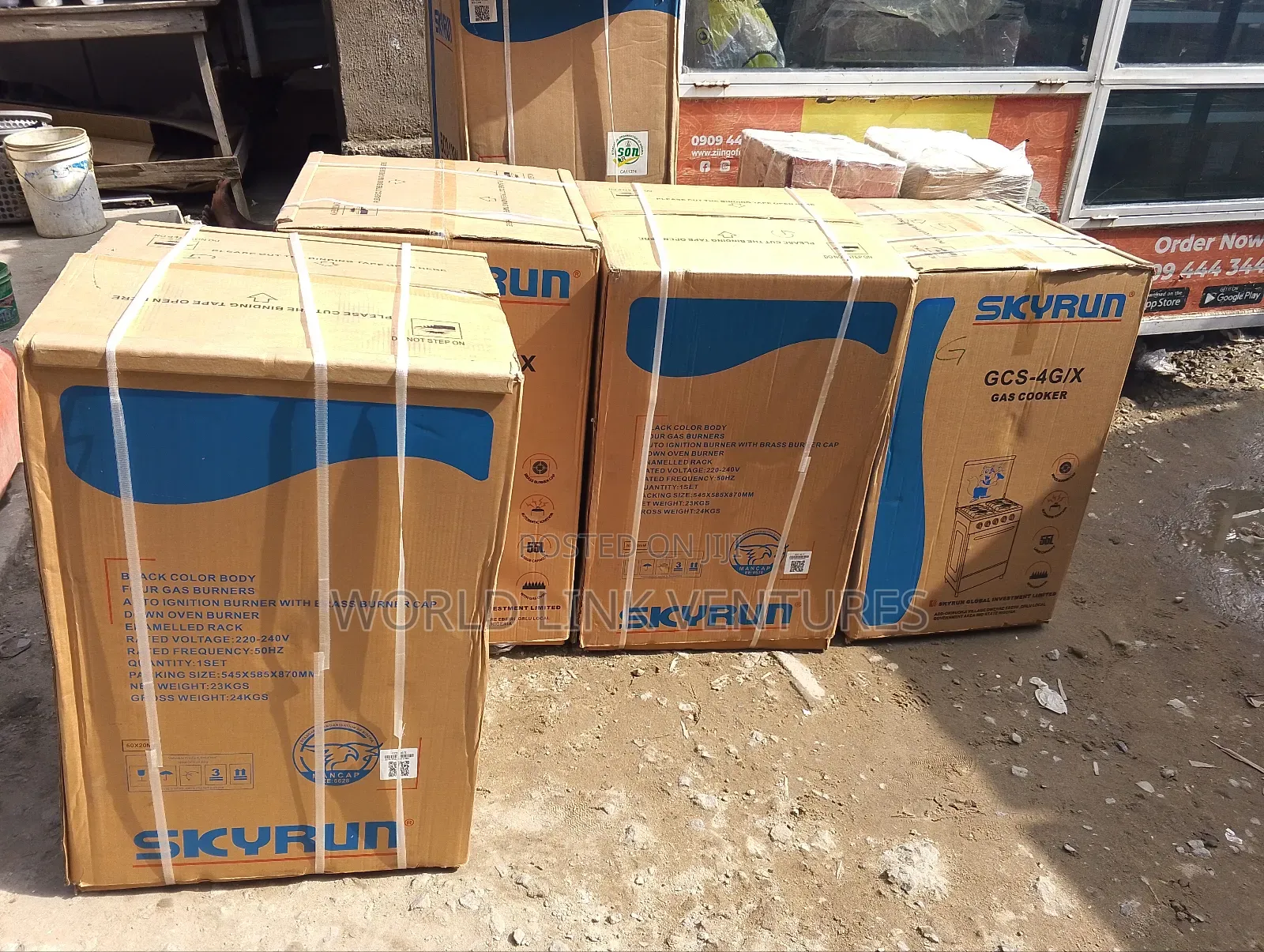 Skyrun Standing Gass Cooker 4 Burner All Gass Automatic