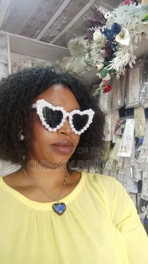 White Beaded Eyeglass