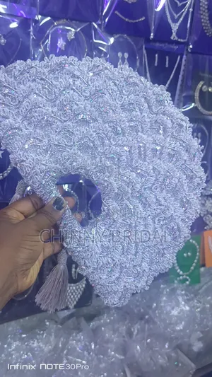 Silver Unique Hand Fan