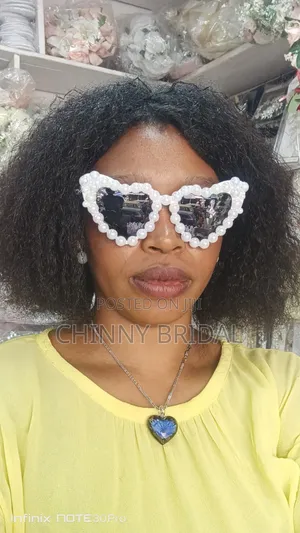 Beaded White Eyeglass