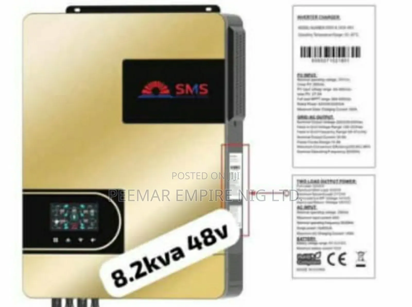Original Solid SMS Inverter 8.2kva With One Year Warranty