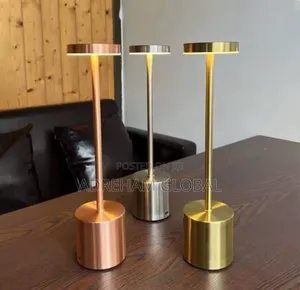 3 Colors Rechargeable Alloy Cordless Led Table Lamptouch Switch Light