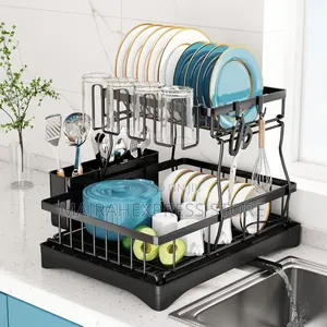 Multipurpose Detachable Dish Drainers With Utensil Holders (2st7)