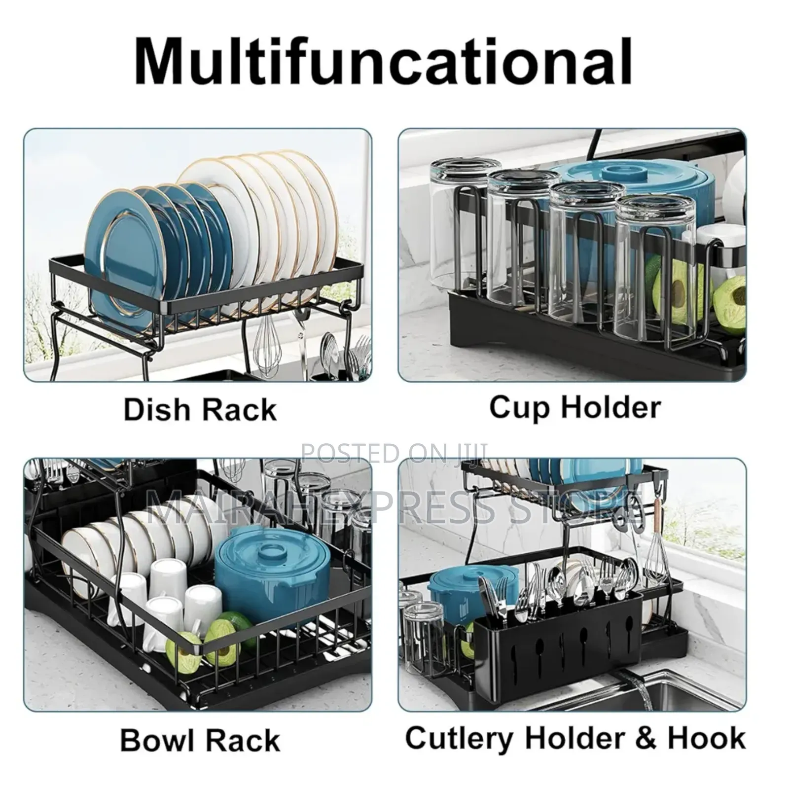 Multipurpose Detachable Dish Drainers With Utensil Holders (2st7)