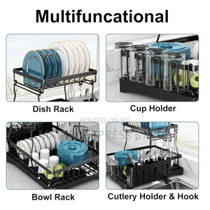 Multipurpose Detachable Dish Drainers With Utensil Holders (2st7)