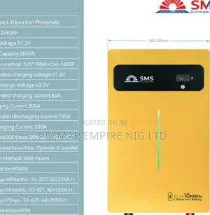 The Original Solid 10kwh SMS Lithium Battery With One Year Warranty