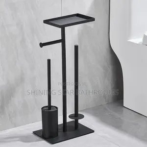 Standing Toilet and Tissue Holder