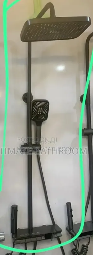 Super Quality Gun Grey Colour Thermostatic Standing Shower