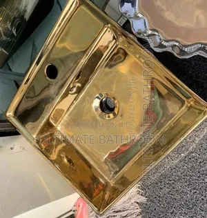 40x40cm Gold Counter Top Washing Hand Basin
