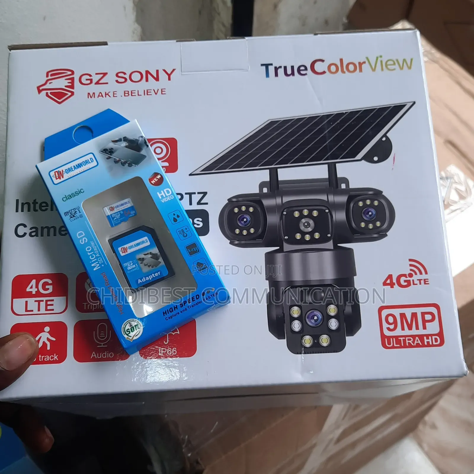 CCTV Solar Camera Three Lens Is Available