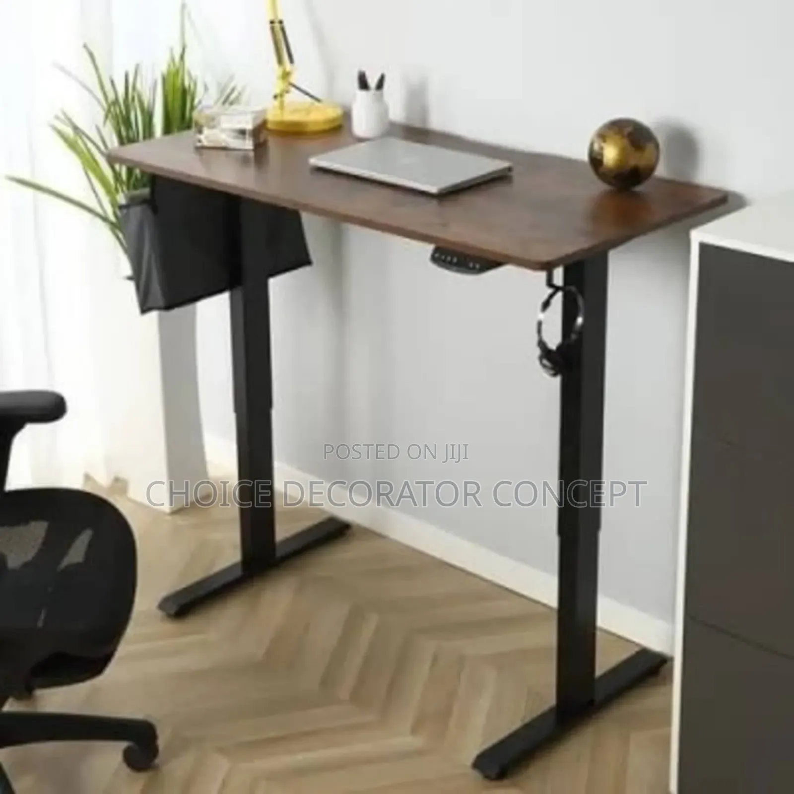 Electric Adjustable Standing Desk - Brown Top