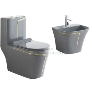 Executive Toilet Set With Gold Stripe