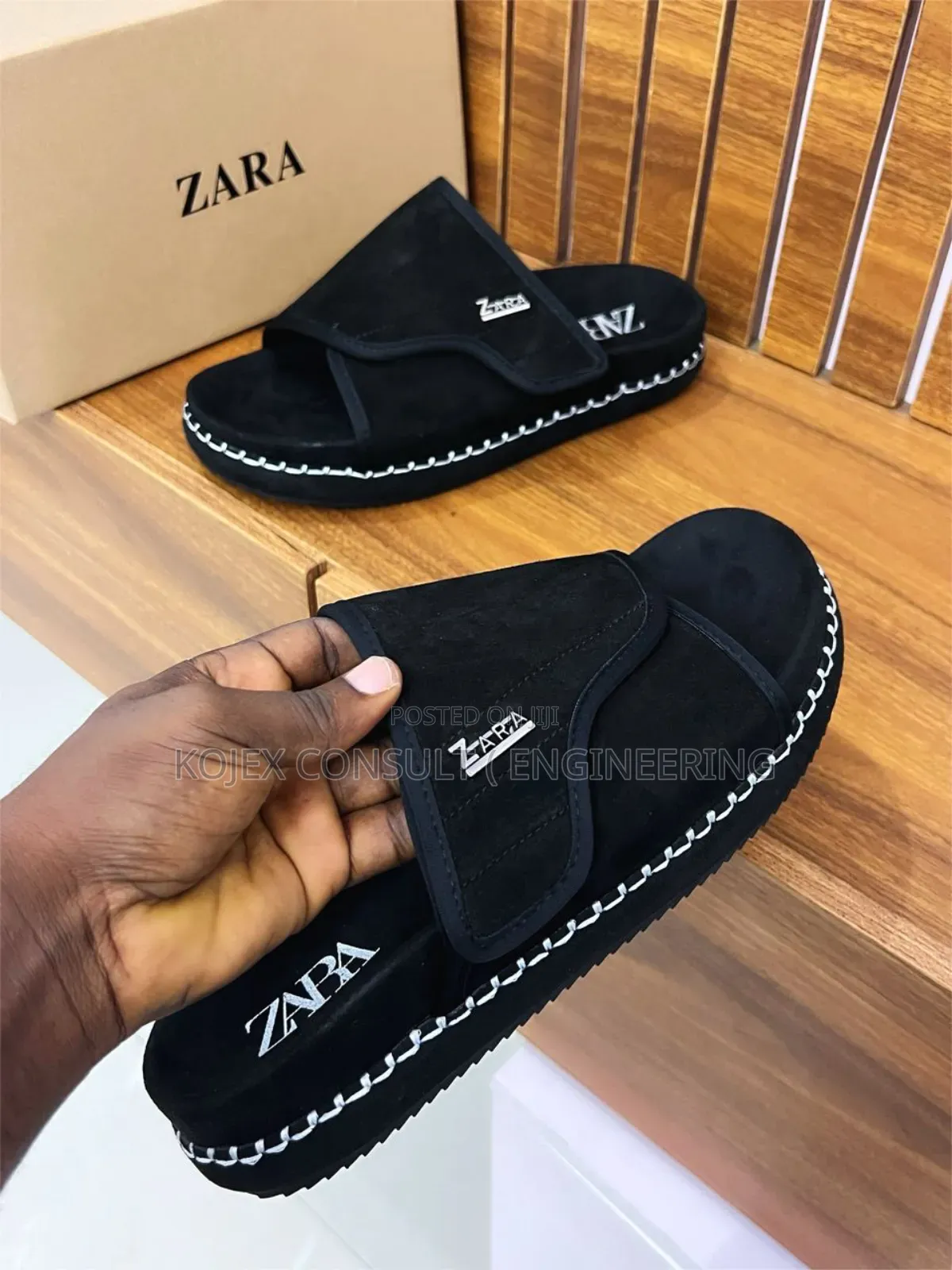 Zara Suede Luxury Slides