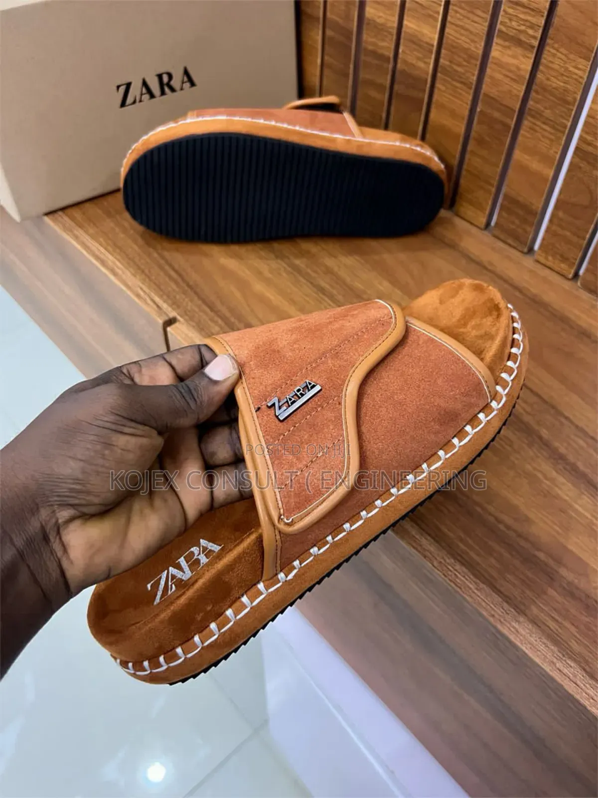 Zara Suede Luxury Slides