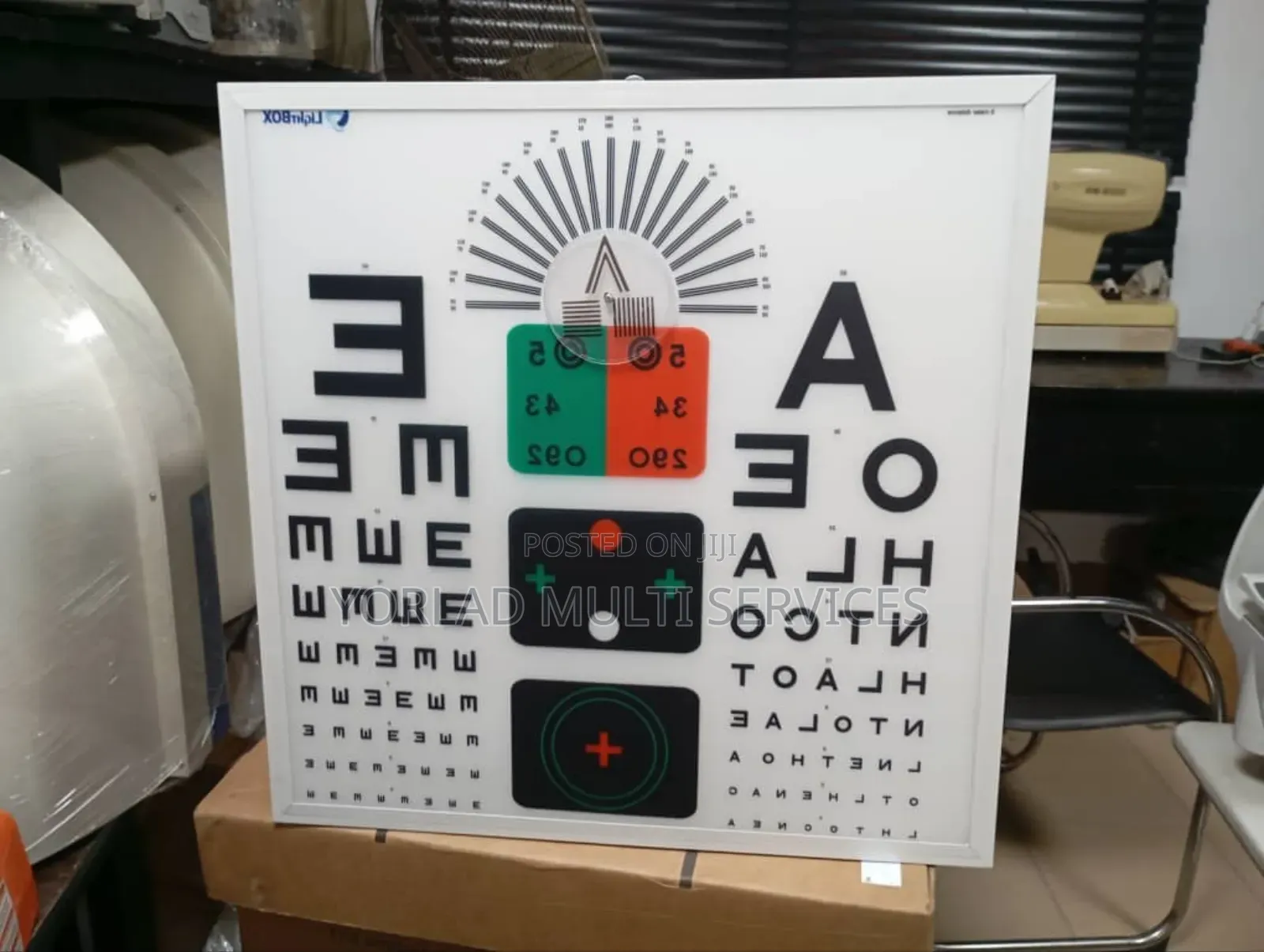Illuminated Visual Acuity Chart