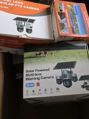 Solar Powered Muilt Lens Warning Camera
