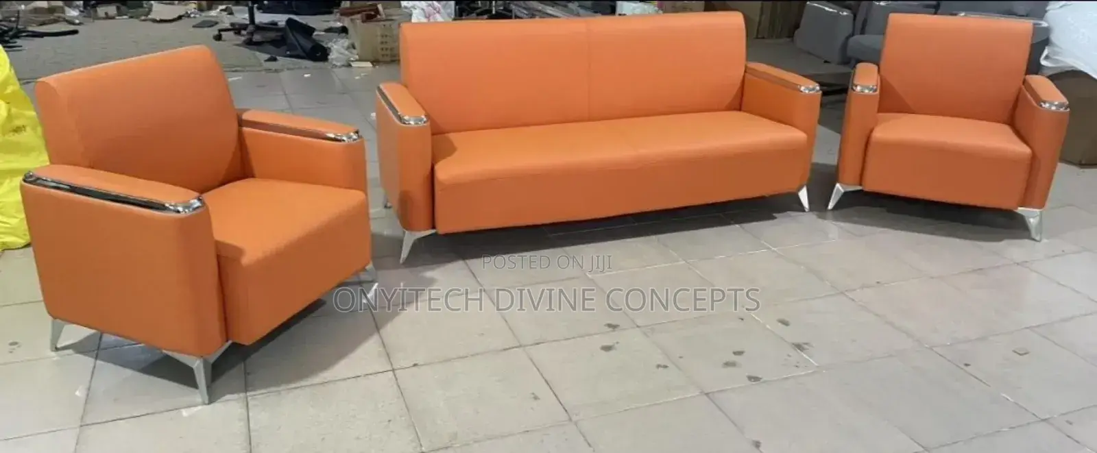 Executive Turkish Office Sofa Orange And Gold