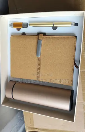 4in1 Promotional Corporate Gift Set Flask Diary Pan Flash