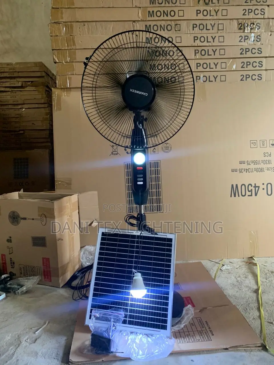 Modem Solar Fan With Bulb Now Available