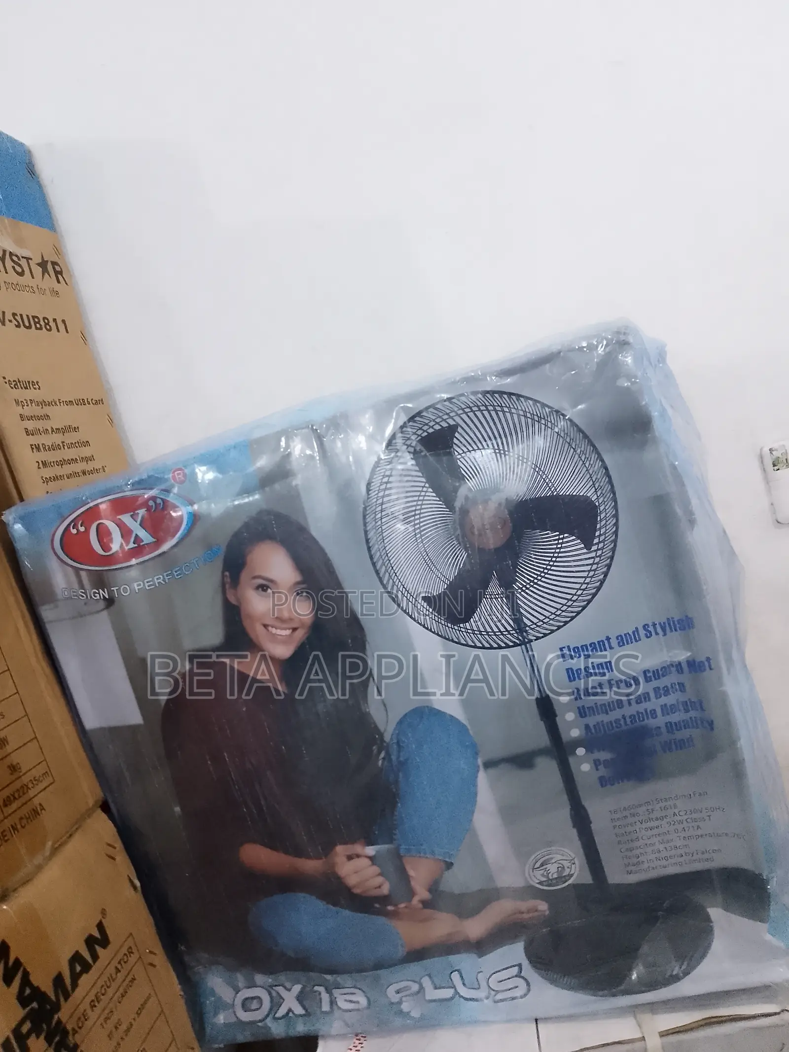 Ox 18 Inches Standing Fan – Strong Motor