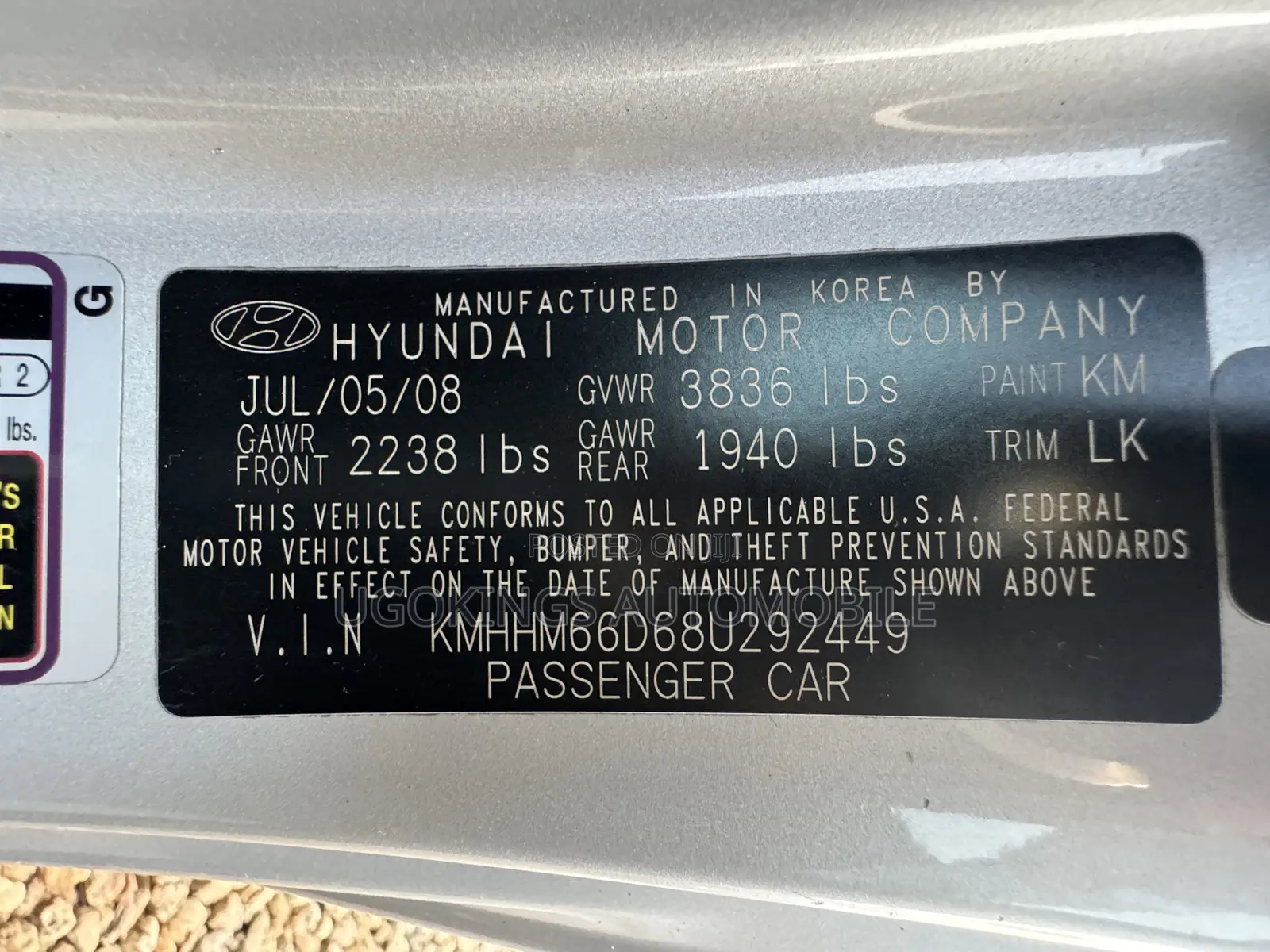 Hyundai Tiburon 2.7 SE 2008 Silver