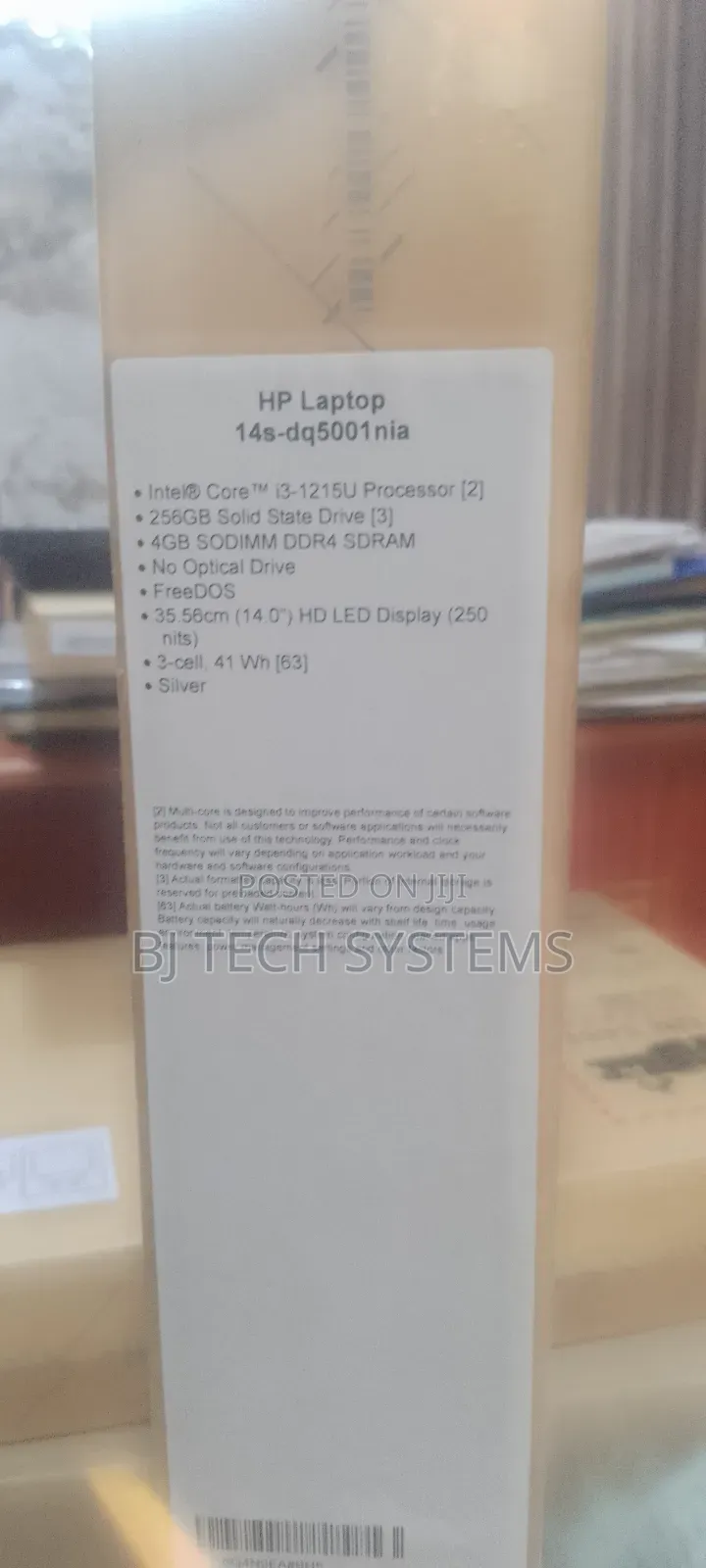 New Laptop HP 14S 4GB Intel Core I3 SSD 256GB