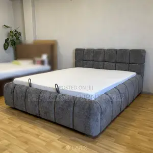 Grey Upholstery 6 X 6 Modern Bedframe