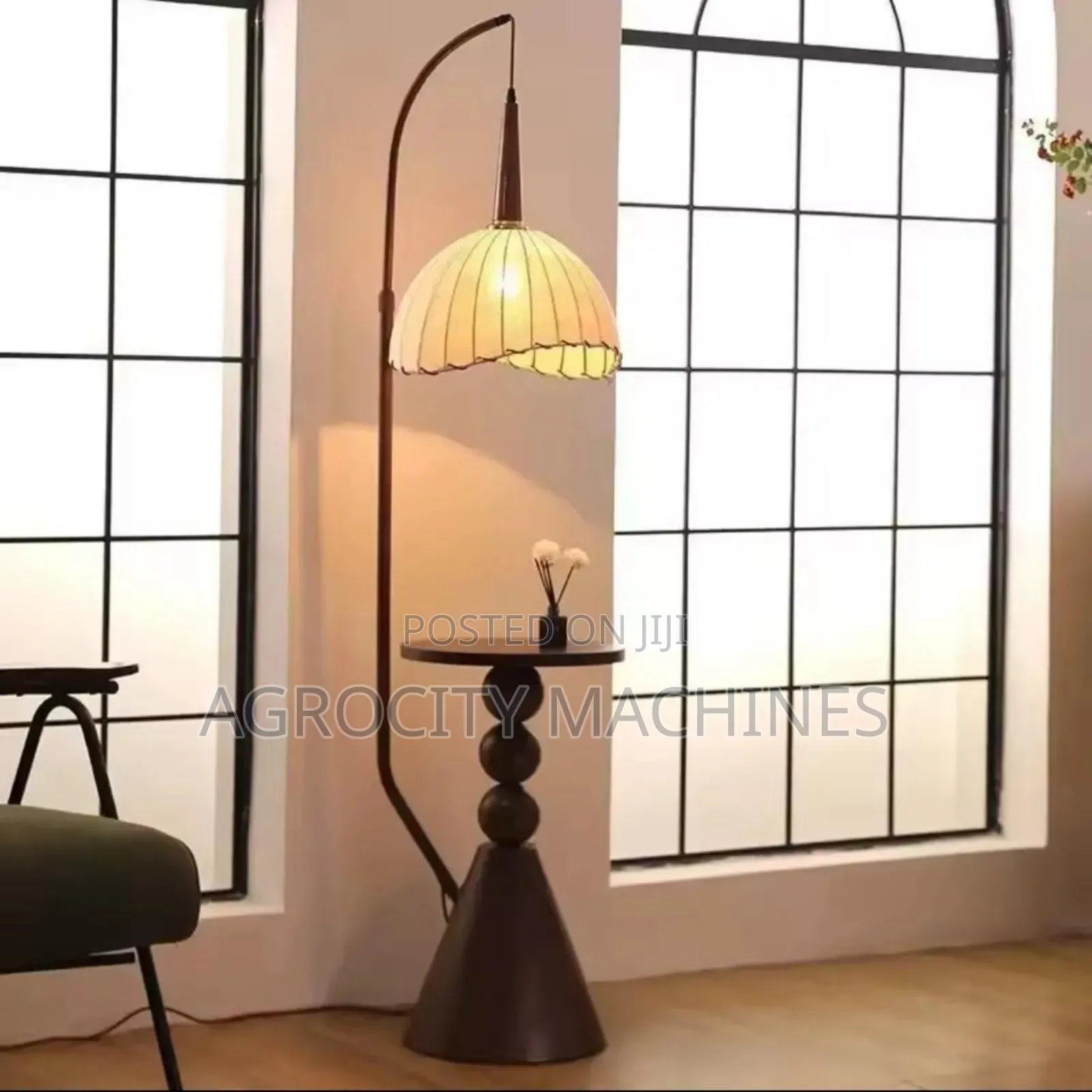 Floor Lamp With An Integrated Side Table .
