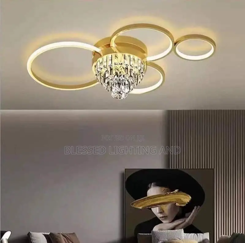 Led Ceiling Fitting With Crystal Light for Living Room, Bedroom, Kitch