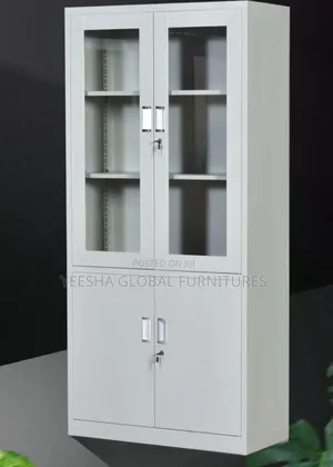 Half Glass Half Metal Cupboard