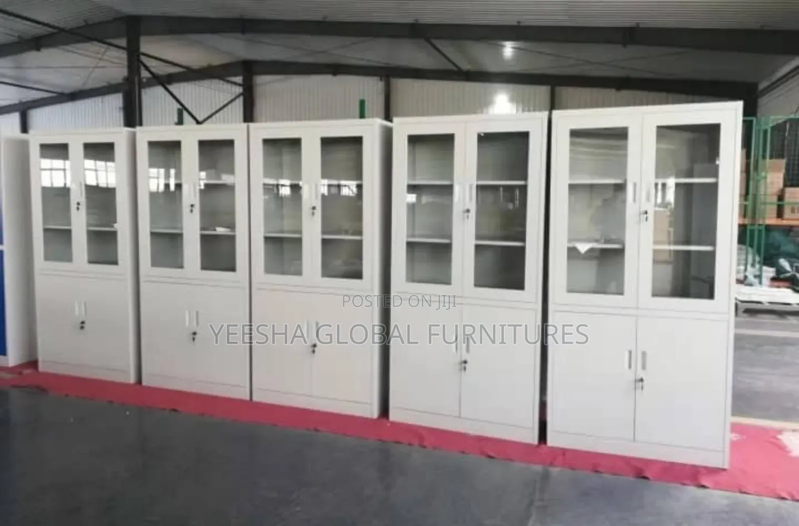 Half Glass Half Metal Cupboard