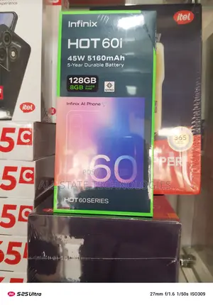 New Infinix Hot 60i 128 GB Black