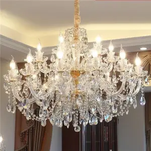 European Transparent Luxury Royal Chandelier Light for Living Room